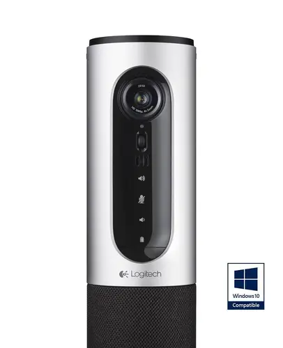 Webcam, Logitech ConferenceCam Connect, Full HD, έως 6 θέσεις, φορητή AIO, Bluetooth, τηλεχειριστήριο, μαύρο & ασημί - 3