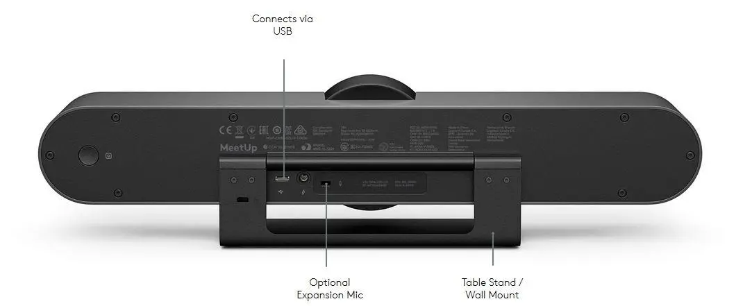 Cameră web, Logitech MeetUp Confererence Solution, Ultra HD 4K 30 fps, până la 6 locuri, Super Wide 120°, PT motorizat, RightSight, RightLight - image 1