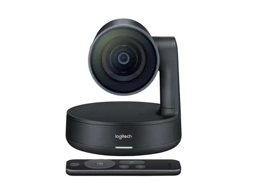 Уебкамера, Logitech Rally Camera, Ultra HD 4K 30 fps, Motorized PTZ Camera, RightSight, RightLight, RightSound, 5x Optical Zoom, Autofocus, Black