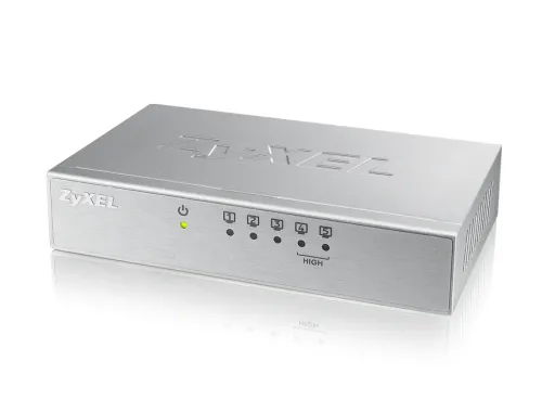 Комутатор, ZyXEL ES-105AV3, 5-port 10/100Mbps Ethernet switch, 2x QoS (!), desktop, metal housing