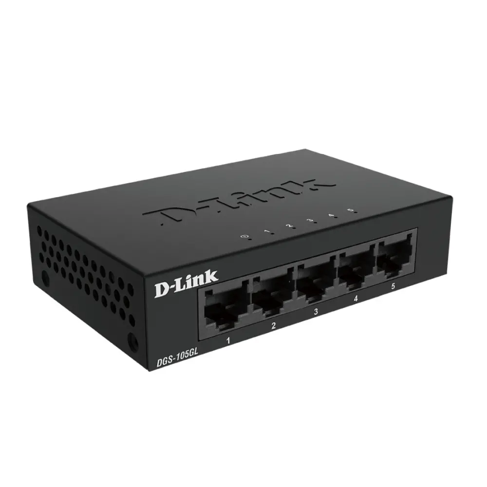 Switch, D-Link 5 θυρών Gigabit Ethernet, μεταλλικό περίβλημα, μη διαχειριζόμενο - image 1