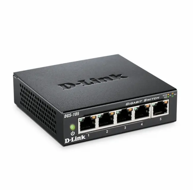 Switch, D-Link switch desktop Gigabit cu 5 porturi 10/100/1000, carcasă metalică - image 1