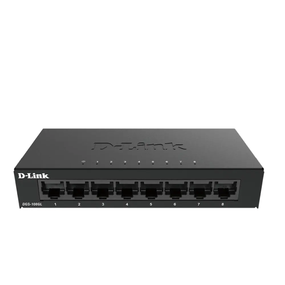 Switch, D-Link 8 θυρών Gigabit Ethernet, μεταλλικό περίβλημα, μη διαχειριζόμενο