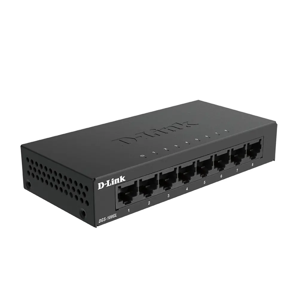 Switch, D-Link 8 porturi Gigabit Ethernet, carcasă metalică, nemanagement - image 1