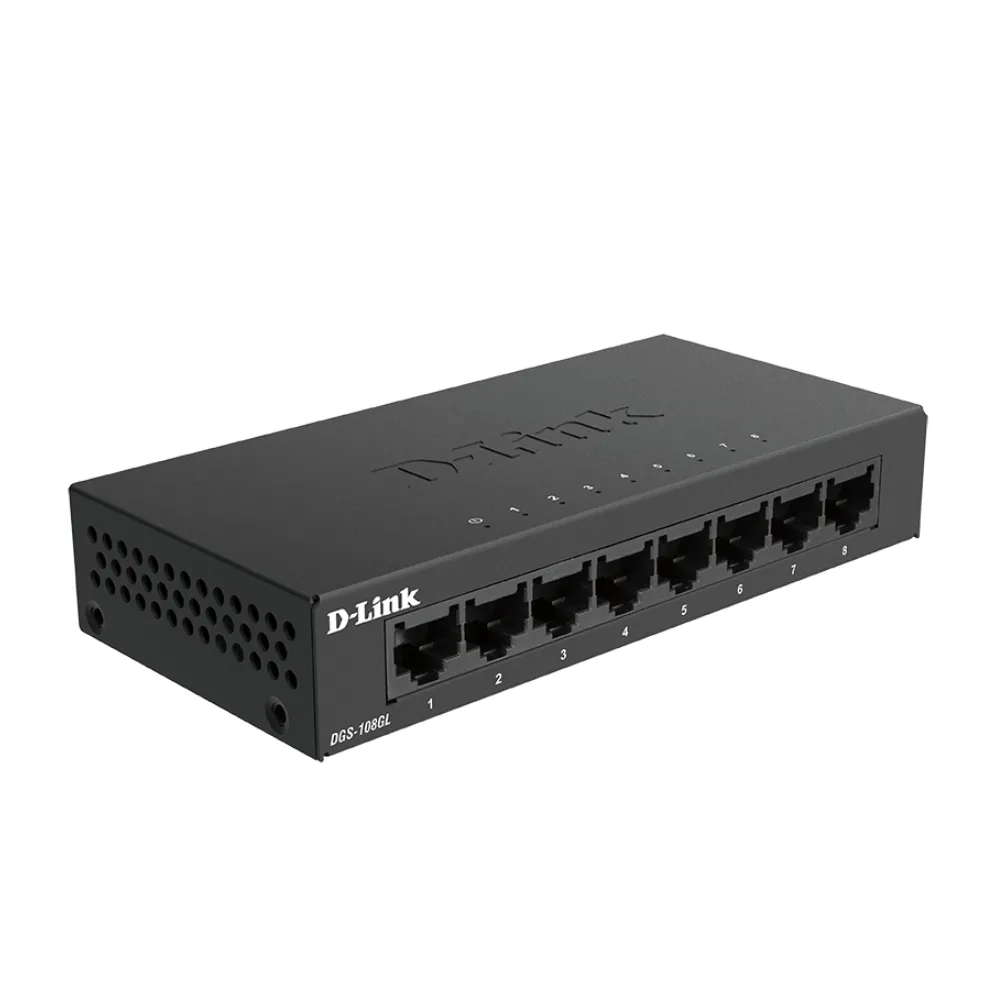 Комутатор, D-Link 8-Port Gigabit Ethernet Metal Housing Unmanaged Switch - image 1