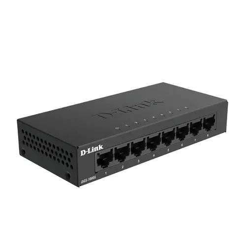 Switch, D-Link 8 porturi Gigabit Ethernet, carcasă metalică, nemanagement - 2