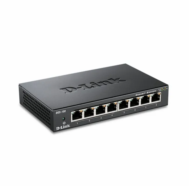 Комутатор, D-Link 8-port 10/100/1000 Gigabit Metal Housing Desktop Switch - image 1