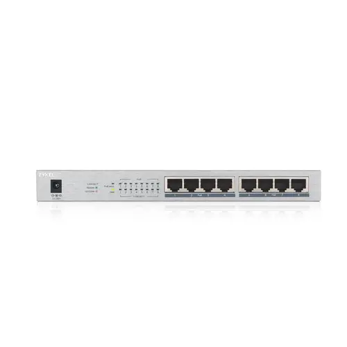 Switch, ZyXEL GS1008-HP, 8 θυρών Gigabit PoE+ μη διαχειριζόμενο επιτραπέζιο Switch, 8 x PoE, 60 Watt - 2
