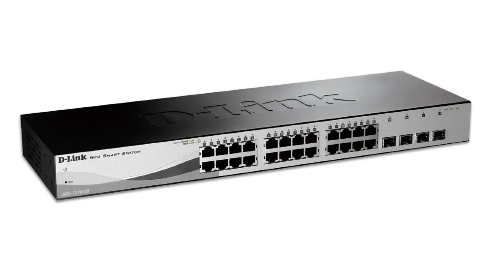 Комутатор, D-Link 24 10/100/1000 Base-T port with 4 x 1000Base-T /SFP ports - image 1