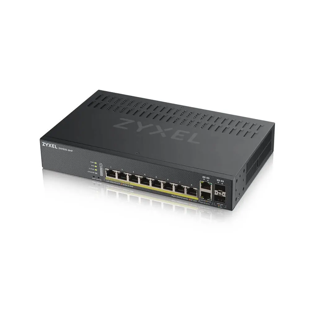 Switch, ZyXEL GS1920-8HPv2, 10 θυρών Smart Managed Switch 8x Gigabit Copper και 2x Gigabit dual pers., hybrid mode, standalone ή NebulaFlex Cloud, 130 - image 3