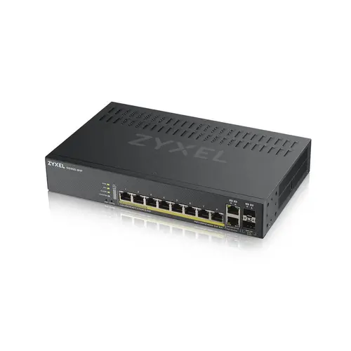 Комутатор, ZyXEL GS1920-8HPv2, 10 Port Smart Managed Switch 8x Gigabit Copper and 2x Gigabit dual pers., hybrid mode, standalone or NebulaFlex Cloud, 130 Watt PoE, fanless - image 3