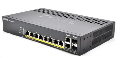 Switch, ZyXEL GS1920-8HPv2, 10 θυρών Smart Managed Switch 8x Gigabit Copper και 2x Gigabit dual pers., hybrid mode, standalone ή NebulaFlex Cloud, 130 - 1