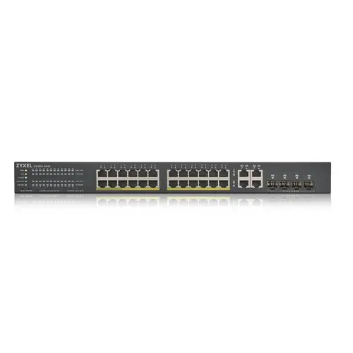 Switch, ZyXEL GS1920-24HPv2, 28 porturi Smart Managed Switch 24x Gigabit Copper și 4x Gigabit dual pers., hybird mode, standalone sau NebulaFlex Cloud - 2