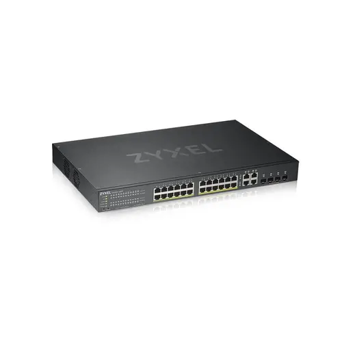 Комутатор, ZyXEL GS1920-24HPv2, 28 Port Smart Managed Switch 24x Gigabit Copper and 4x Gigabit dual pers., hybird mode, standalone or NebulaFlex Cloud - image 2