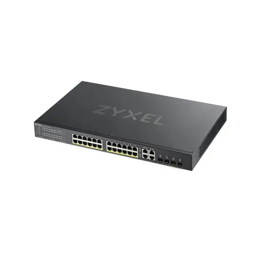 Switch, ZyXEL GS1920-24HPv2, 28 porturi Smart Managed Switch 24x Gigabit Copper și 4x Gigabit dual pers., hybird mode, standalone sau NebulaFlex Cloud - 1