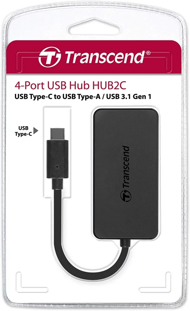 USB хъб, Transcend 4-Port HUB, USB 3.1 Gen 1, Type C - image 5