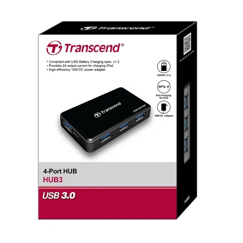 USB хъб, Transcend 4-Port HUB, USB 3.0 - image 2