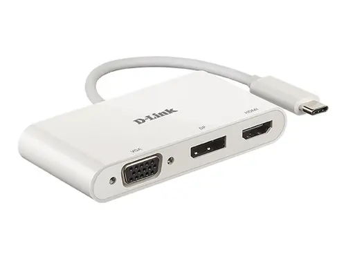 USB хъб, D-Link 3-in-1 USB-C to HDMI/VGA/DisplayPort Adapter - image 2