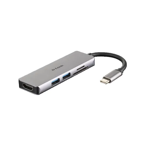 USB хъб, D-Link 5-in-1 USB-C Hub with HDMI and SD/microSD Card Reader