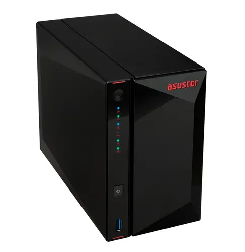Мрежов сторидж, Asustor AS5202T, 2-Bay NAS, Intel Celeron J4005 Dual-Core 2.0 GHz (burst up 2.7 GHz), 2GB SO-DIMM DDR4 (Max. 8GB), 2x 2.5 GbE, 2x 2.5"/3.5" SATA3 HDD or SSD, 3x USB 3.2 Gen 1 Type A, WOW (Wake on WAN), WOL, System Sleep Mode, AES-NI hardware encryption - image 2