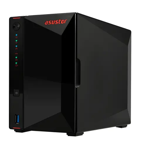 Мрежов сторидж, Asustor AS5202T, 2-Bay NAS, Intel Celeron J4005 Dual-Core 2.0 GHz (burst up 2.7 GHz), 2GB SO-DIMM DDR4 (Max. 8GB), 2x 2.5 GbE, 2x 2.5"/3.5" SATA3 HDD or SSD, 3x USB 3.2 Gen 1 Type A, WOW (Wake on WAN), WOL, System Sleep Mode, AES-NI hardware encryption - image 3