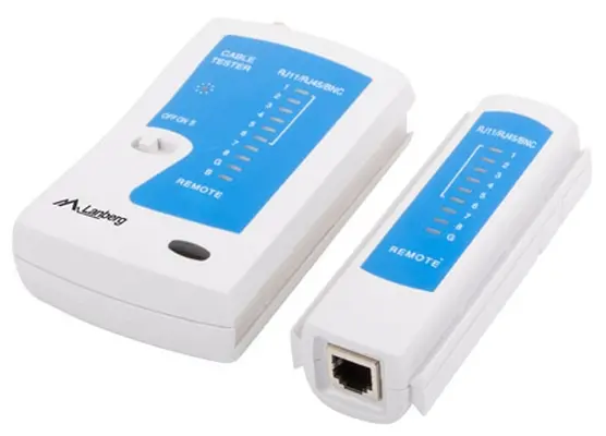 Инструмент, Lanberg cable tester for RJ-45, RJ-12, RJ-11, coaxial - image 1