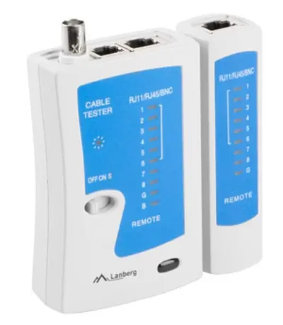Инструмент, Lanberg cable tester for RJ-45, RJ-12, RJ-11, coaxial - image 2