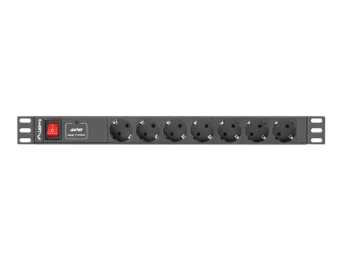 Φίλτρο, Lanberg power distribution unit (PDU) 19"1U 16A 7 πρίζες SCHUKO 2M, μαύρο - 2