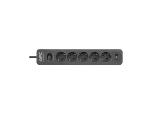 Филтър, APC Essential SurgeArrest 5 Outlet 2 USB Ports Black 230V Germany - image 3