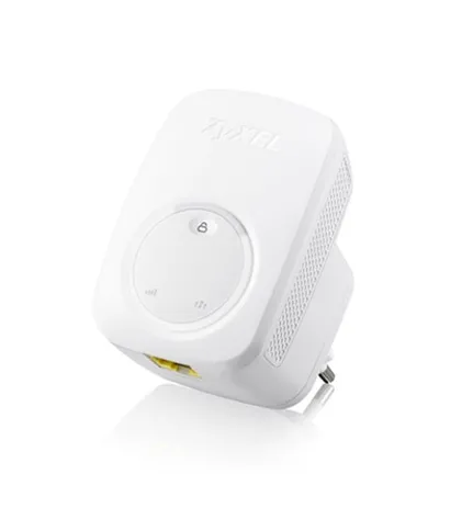 Безжичен усилвател, ZyXEL WRE2206, Wireless N300 (802.11n 300Mbps) Range Extender/Repeater, Direcplug design, 1x 10/100Mbps LAN port, WPS button, WEP/WPA/WPA2