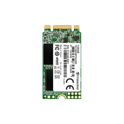 Твърд диск, Transcend 128GB, M.2 2242 SSD, SATA3 B+M Key, TLC
