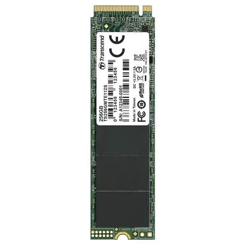 Твърд диск, Transcend 256GB, M.2 2280, PCIe Gen3x4, M-Key, 3D TLC, DRAM-less