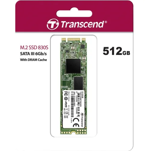 Твърд диск, Transcend 512GB, M.2 2280 SSD, SATA3 B+M Key, TLC