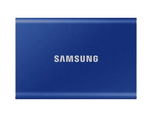 Твърд диск, Samsung Portable SSD T7 500GB, USB 3.2, Read 1050 MB/s Write 1000 MB/s, Indigo Blue
