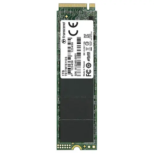 Твърд диск, Transcend 1TB, M.2 2280, PCIe Gen3x4, M-Key, 3D TLC, DRAM-less