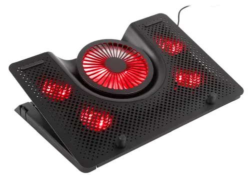 Suport, Genesis Stand de răcire pentru laptop Oxid 550 15.6-17.3 5 ventilatoare, lumină Led, 1 Usb - 1