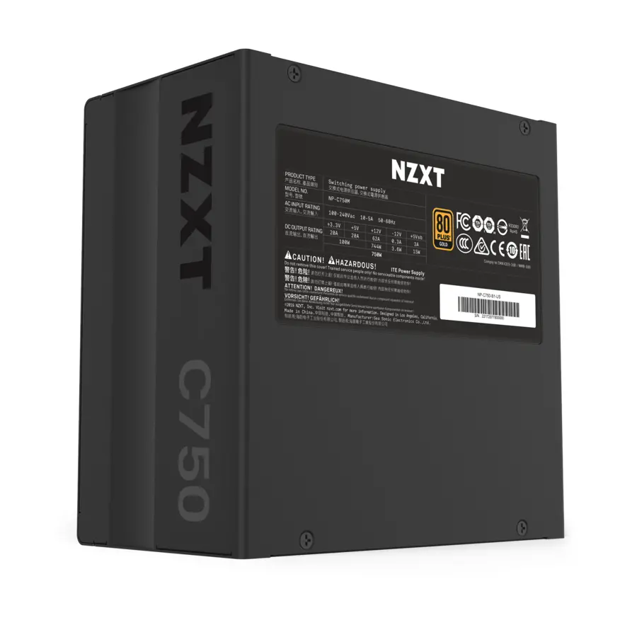 Захранващ блок NZXT C750, 750W 80+ Gold - image 5
