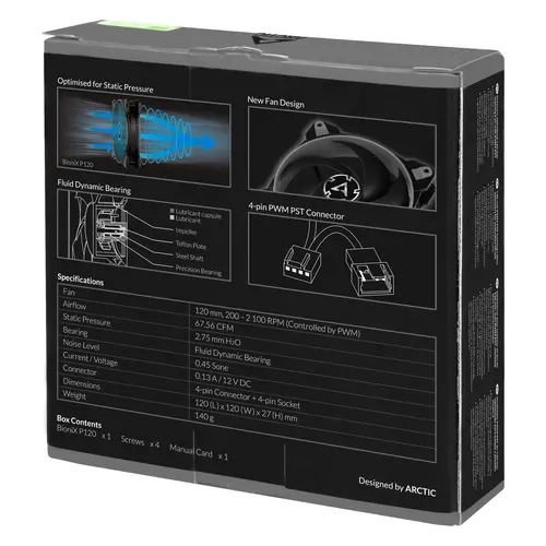 Вентилатор ARCTIC BioniX P120 Grey 120mm - 7