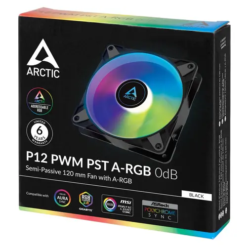 Вентилатор ARCTIC P12 Black, A-RGB, 120mm - image 3