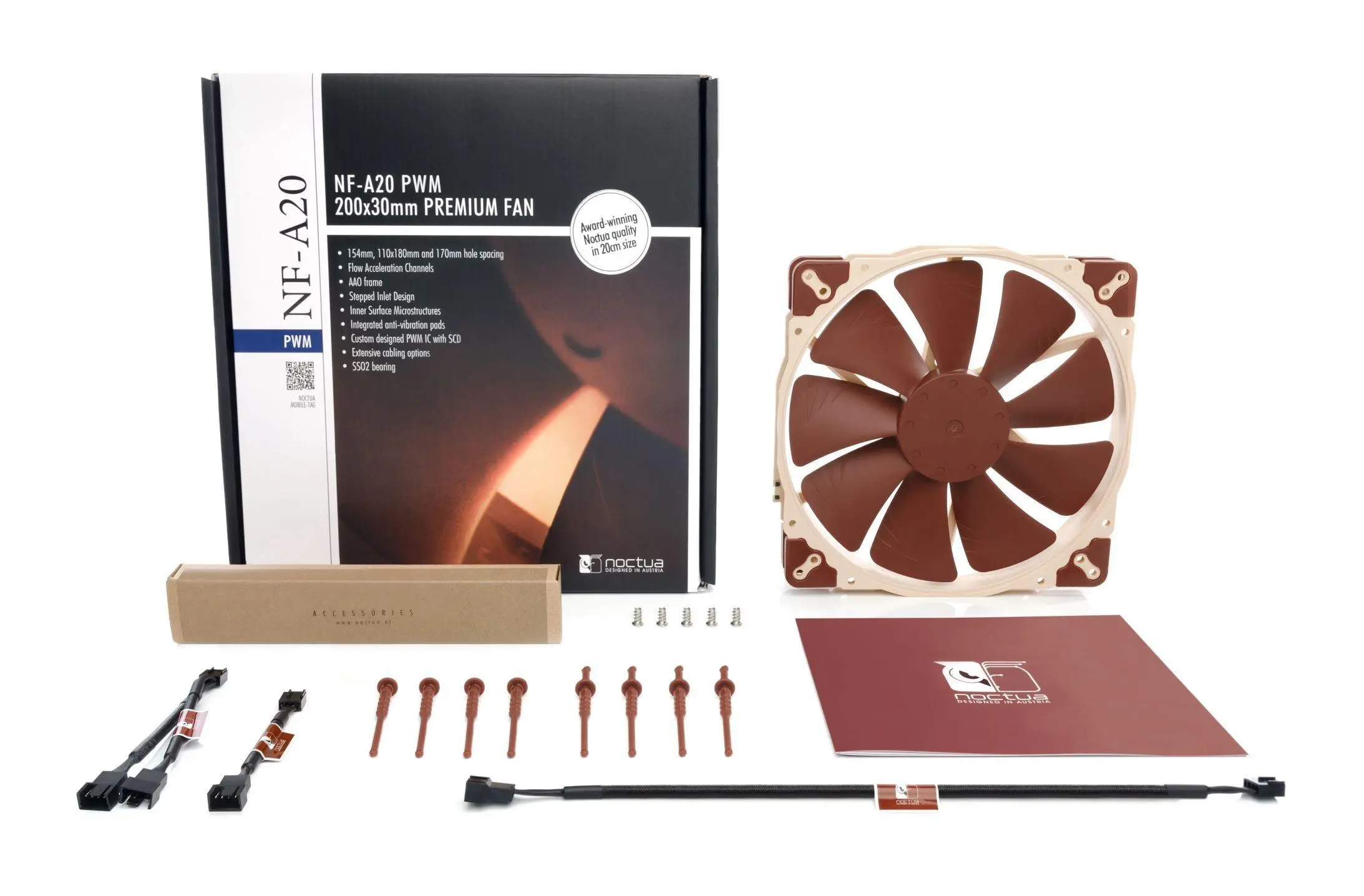Noctua Вентилатор Fan 200x200x30mm NF-A20-PWM - image 3