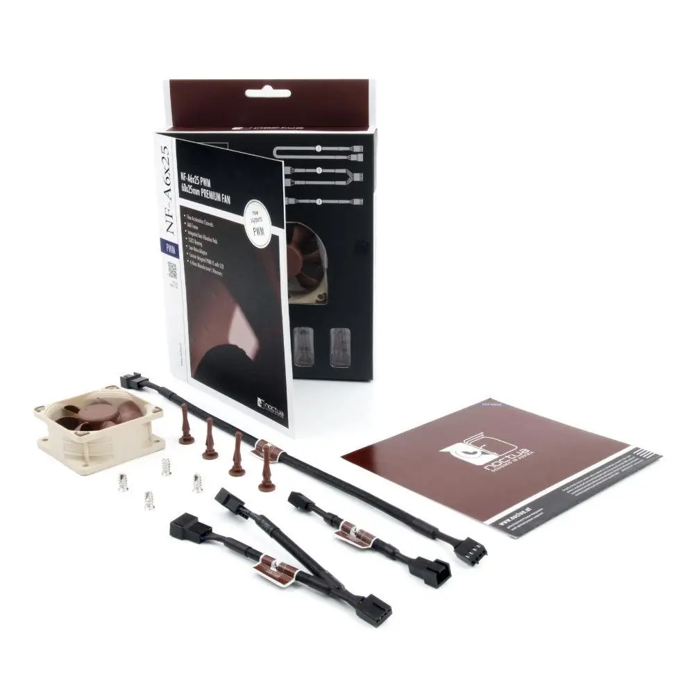 Noctua Вентилатор Fan 60x60x25mm PWM 550-3000rpm NF-A6x25-PWM - image 2
