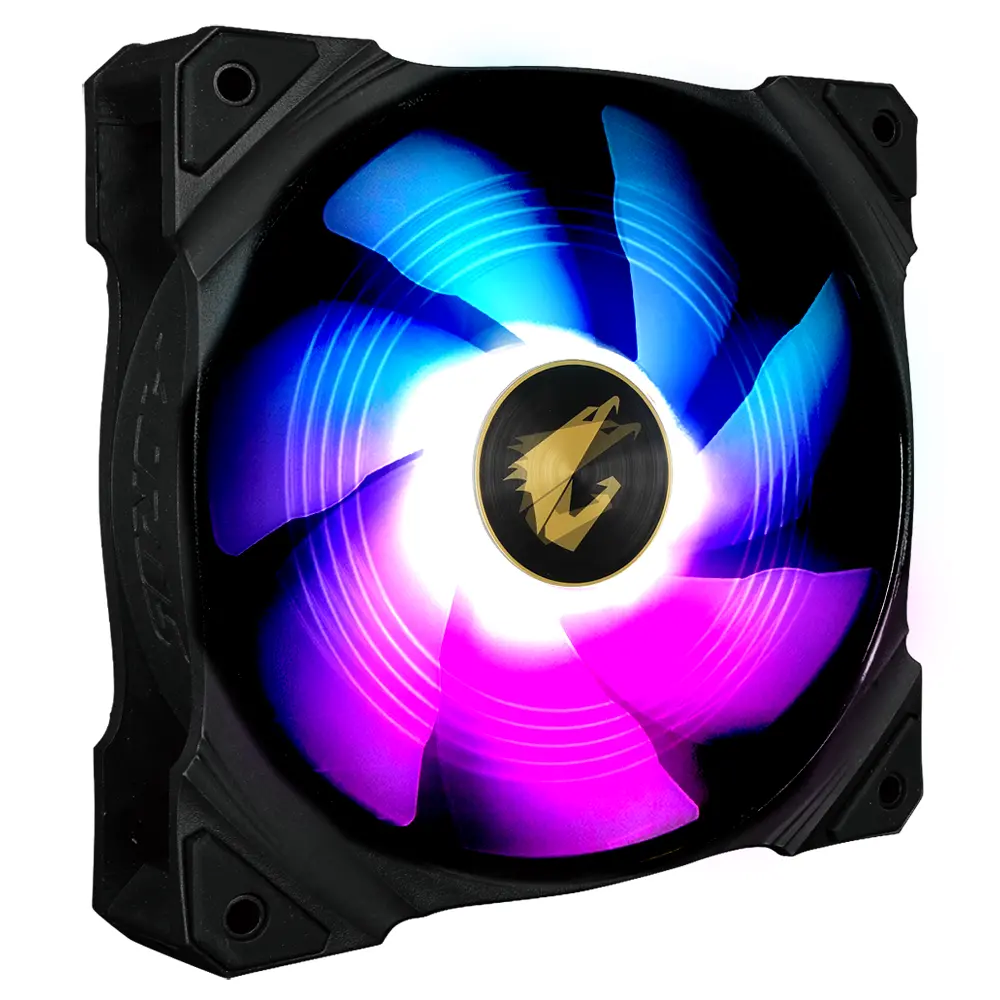 Вентилатор GIGABYTE AORUS 120, ARGB, 120mm, 1700 RPM, 4pin, PMW - image 1