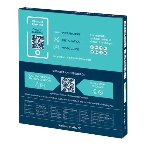 Вентилатор ARCTIC P14 SLIM PWM PST - image 4