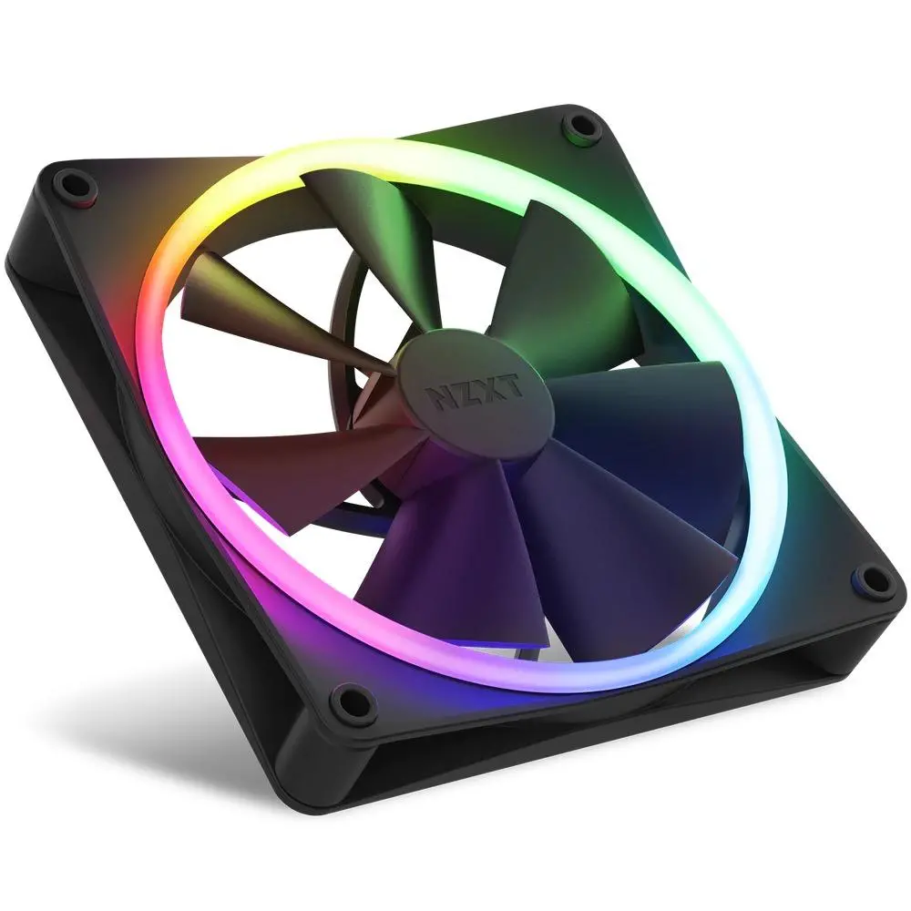 Set ventilatoare NZXT F140 RGB Black 2 bucăți și controler NZXT RGB - image 1