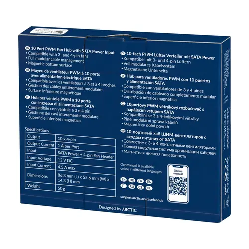 Контролер за вентилатори ARCTIC Case Fan PWM Hub 1 to 10 Port - image 7
