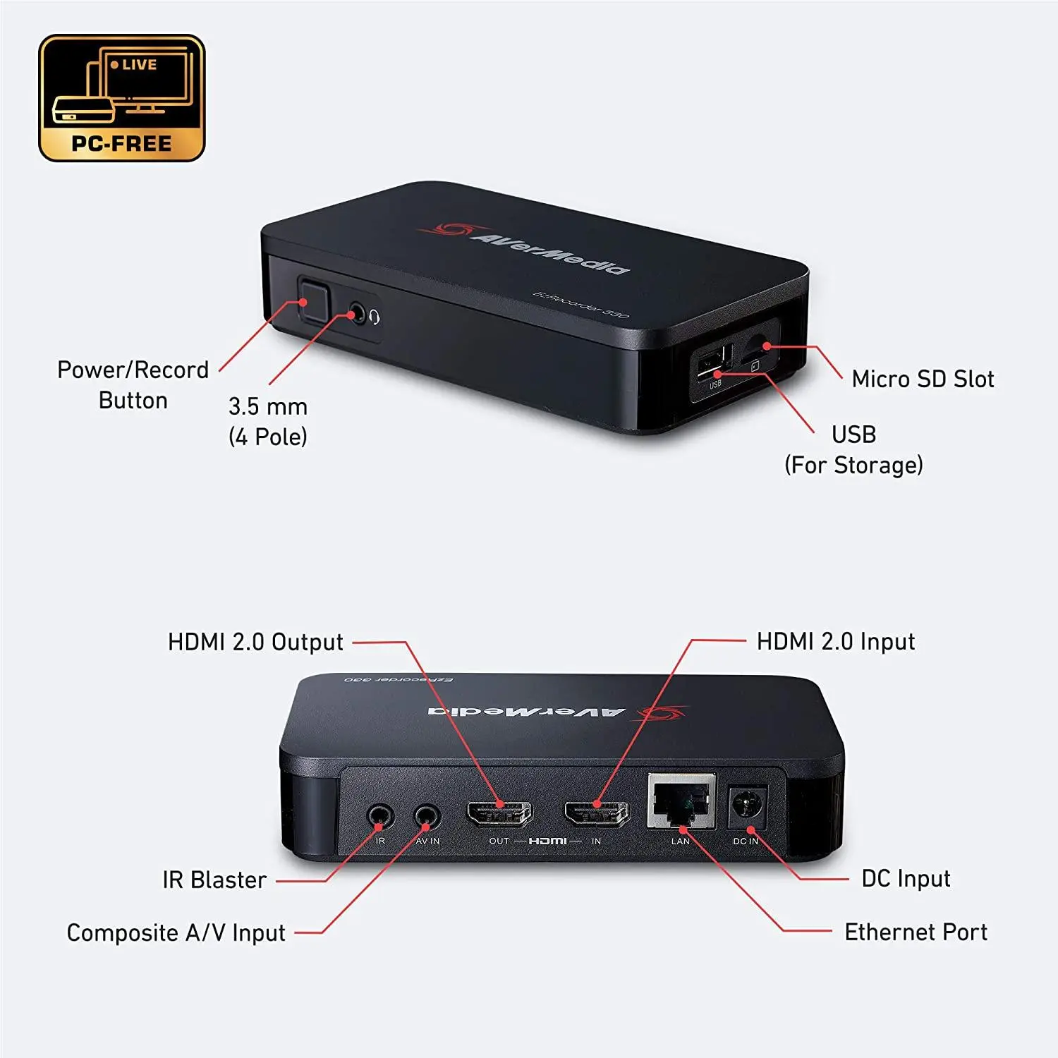 Placă externă de captură video AVerMedia Capture HD Video EZRecorder 330 - image 1