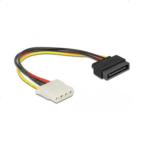 Καλώδιο DeLock Power Cable SATA 15 pin θηλυκό σε 4 pin θηλυκό, 20 cm - 1