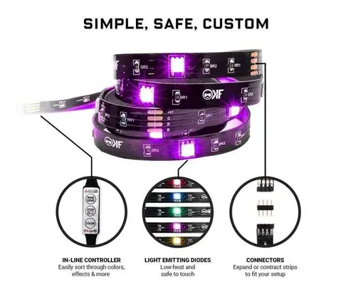Bandă RGB KontrolFreek Gaming Lights Kit, USB (3.6m) - 4