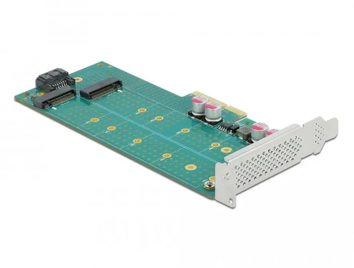 Карта PCI Express x4 Delock към 1x M.2 Key B + 1x  M.2 NVMe M.2 Key M, Low Profile - image 3