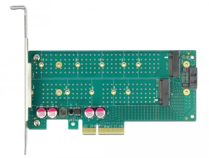Карта PCI Express x4 Delock към 1x M.2 Key B + 1x  M.2 NVMe M.2 Key M, Low Profile - image 4